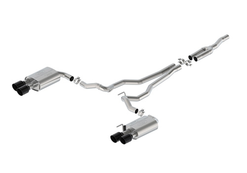 Ford Mustang Performance Exhaust - Ford Racing - Extreme Active Cat-Back - Black - `24-`27